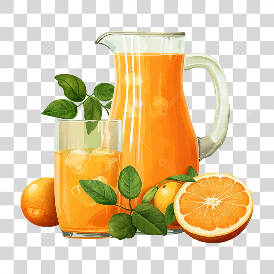 Suco de Laranja Frutas PNG Transparente