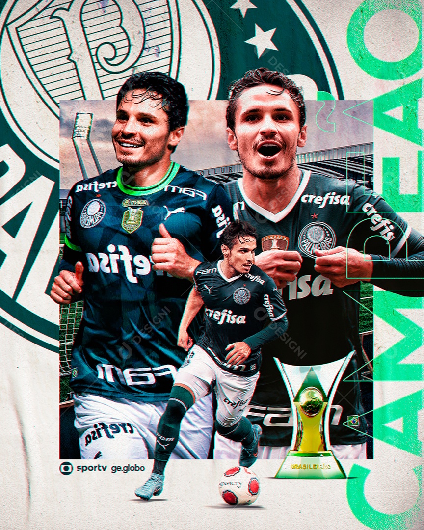 Flyer Raphael Veiga Palmeiras Social Media PSD Editável