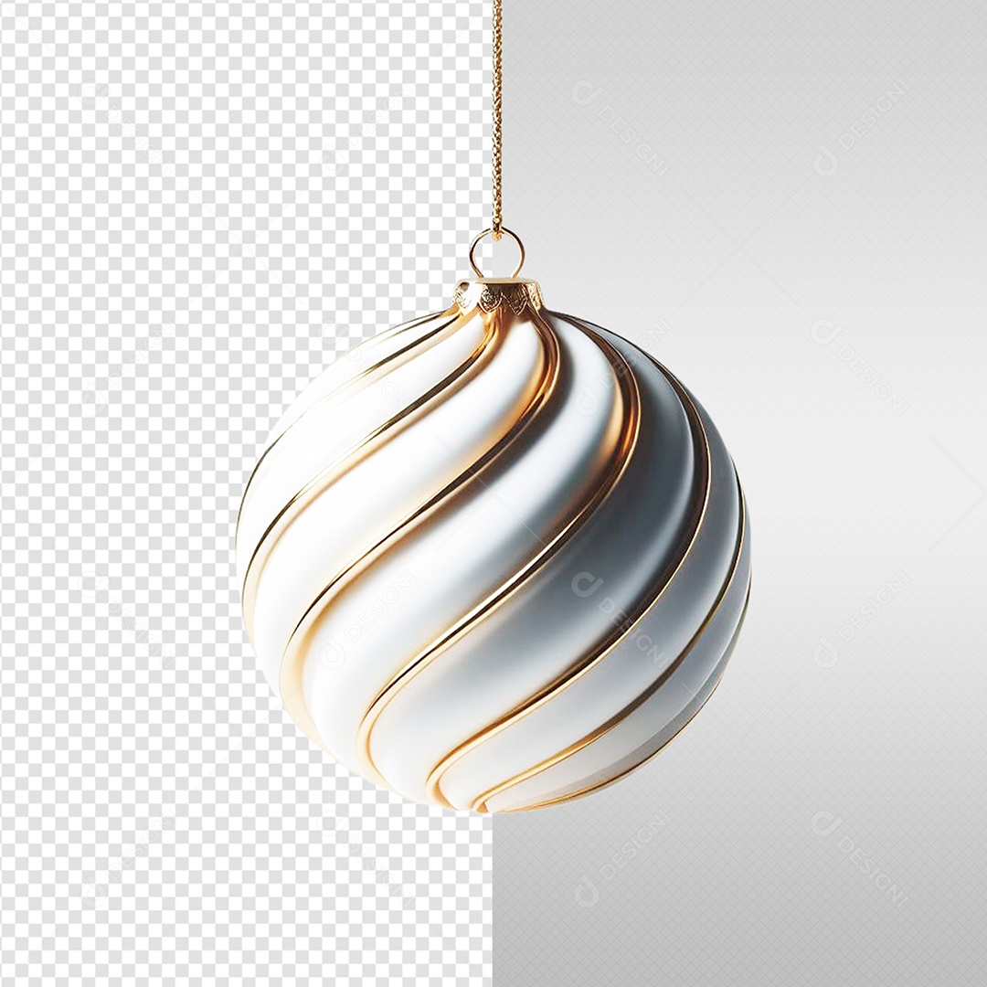 Elemento 3D Bola Decoração Ano Novo Para Composição PSD