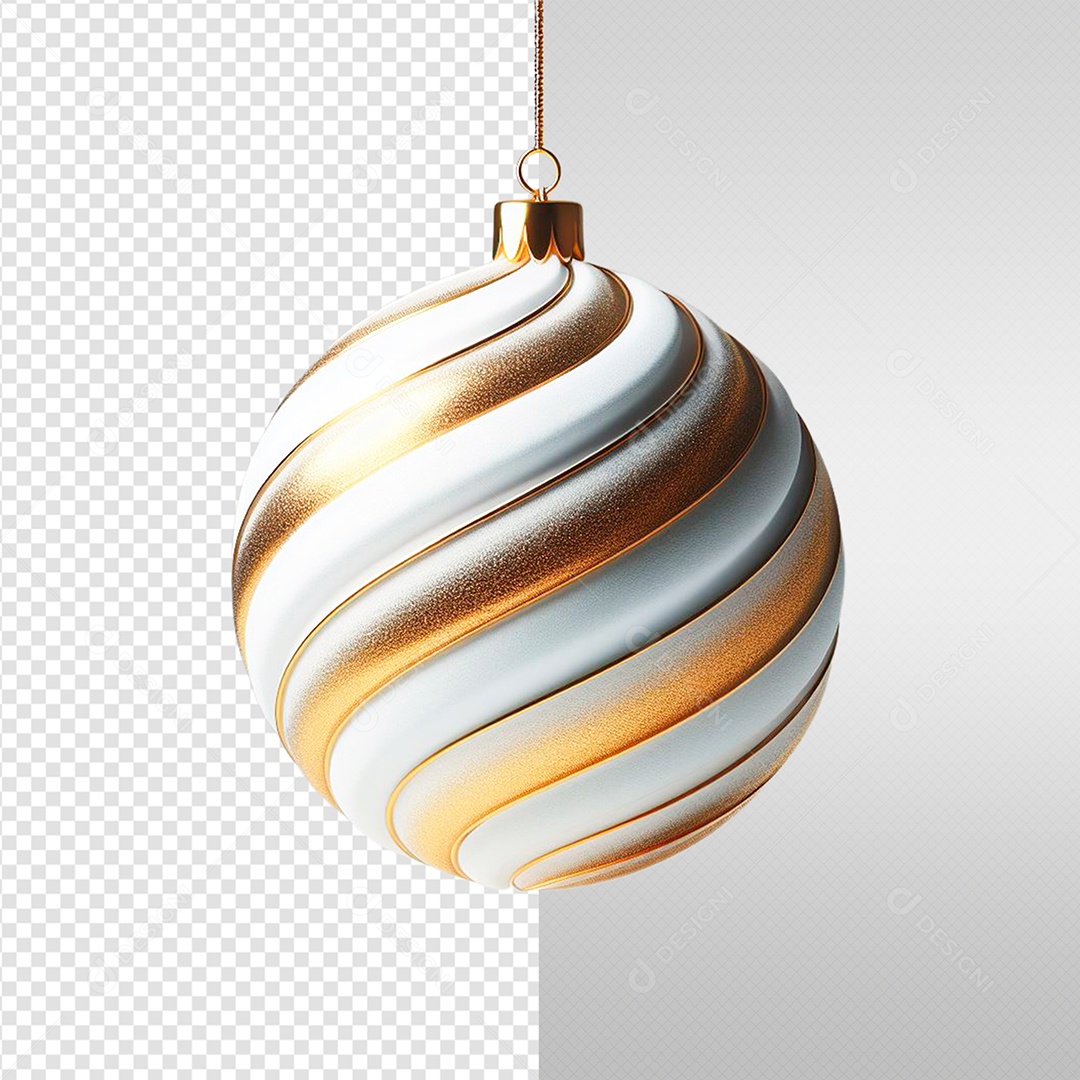 Elemento 3D Bola Decoração Ano Novo Para Composição PSD