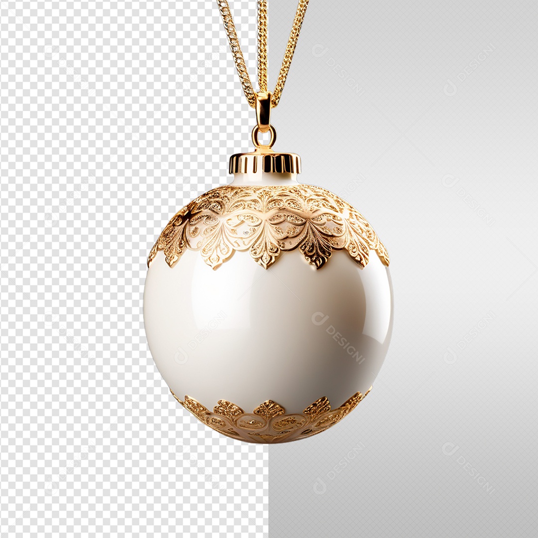 Elemento 3D Bola Decoração Ano Novo Para Composição PSD