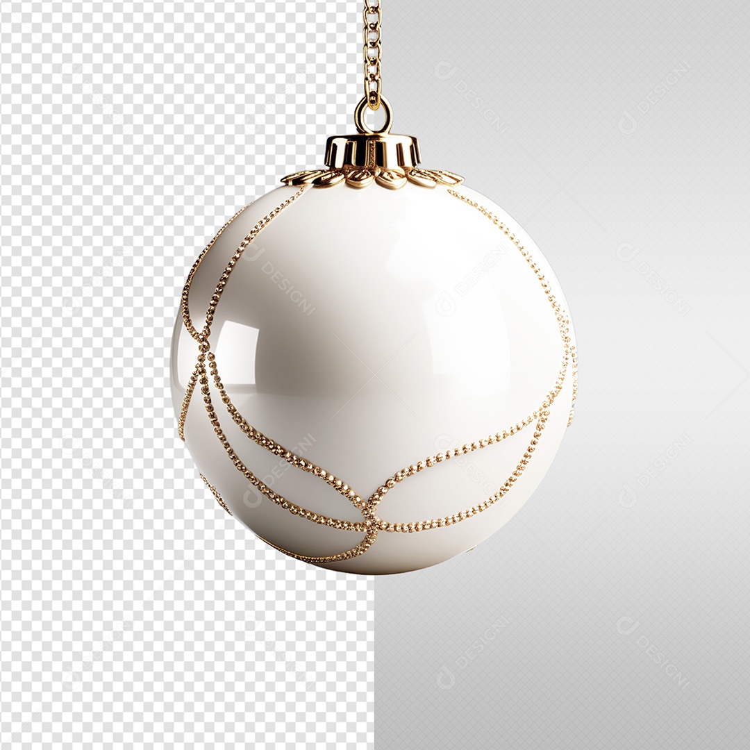 Elemento 3D Bola Decoração Ano Novo Para Composição PSD