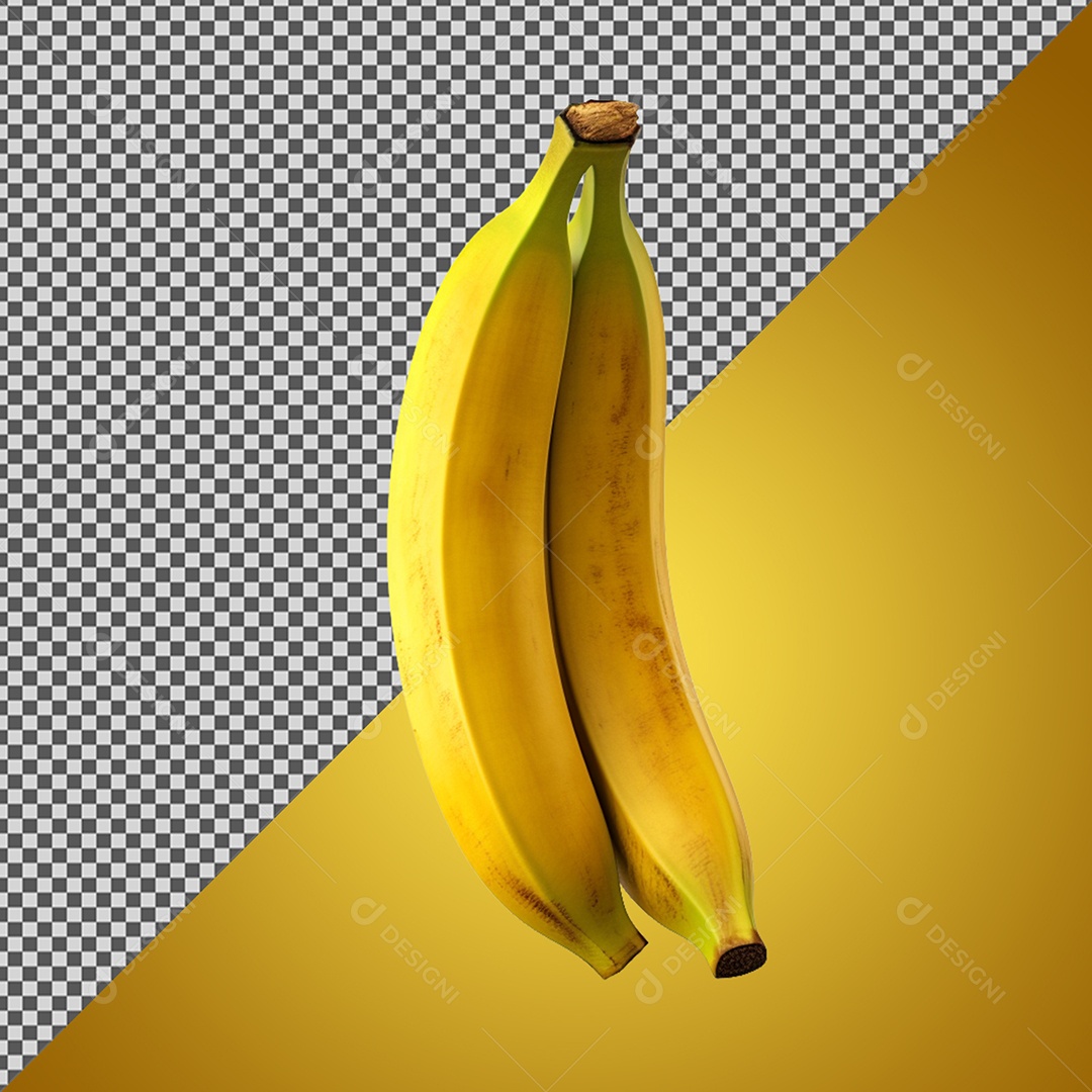 Bananas Elemento 3D para Composição PSD