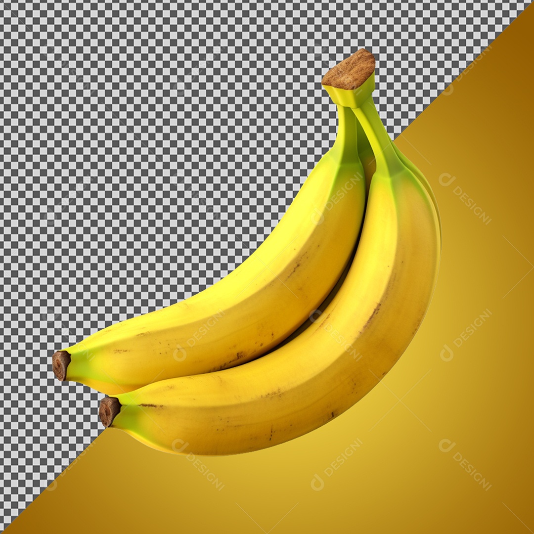 Bananas Elemento 3D para Composição PSD