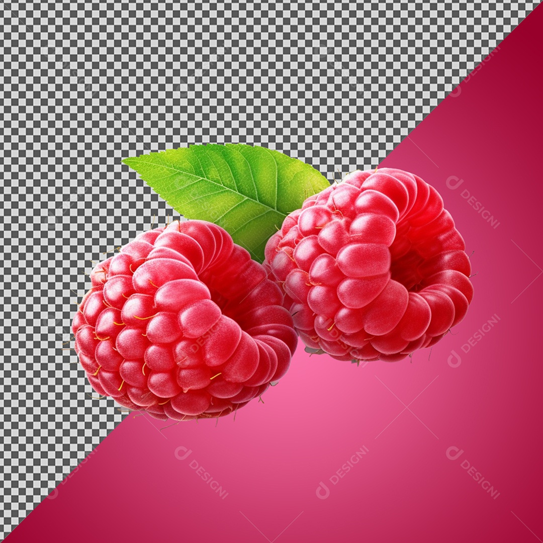 Framboesas Elemento 3D para Composição PSD