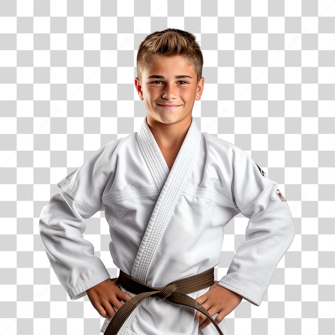 Adolescente de Quimono Judô jiu-jitsu PNG Transparente