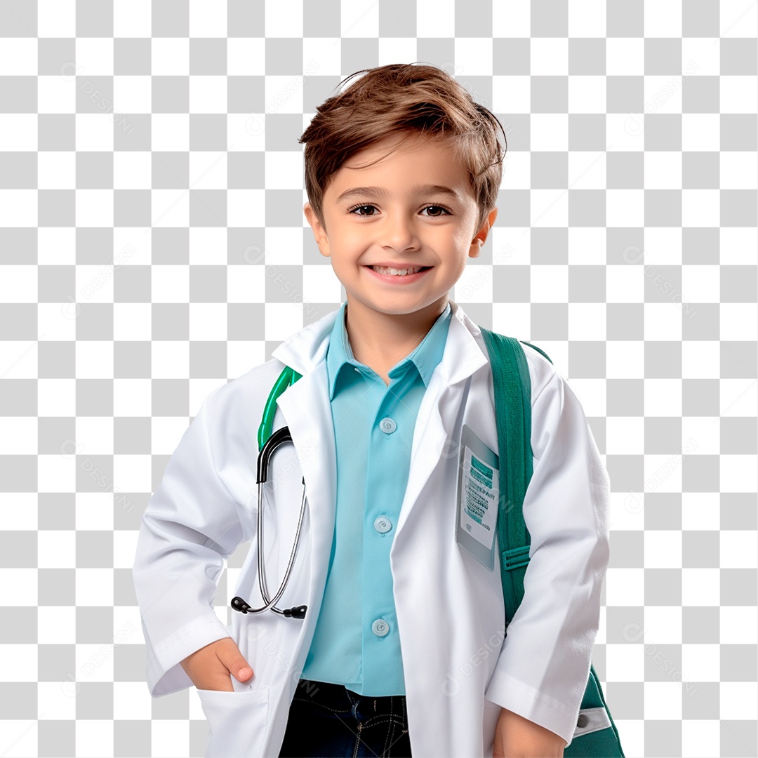 Aluno Estudante Fantasiado Volta as Aulas PNG Transparente