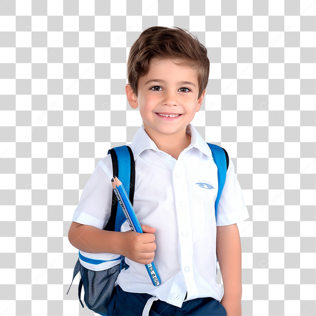 Aluno Estudante Fantasiado Volta as Aulas PNG Transparente