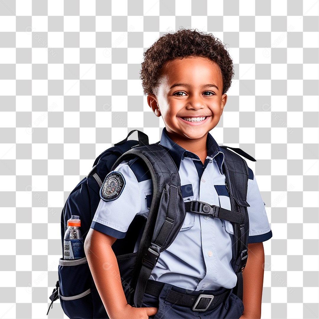 Aluno Estudante Fantasiado Volta as Aulas PNG Transparente