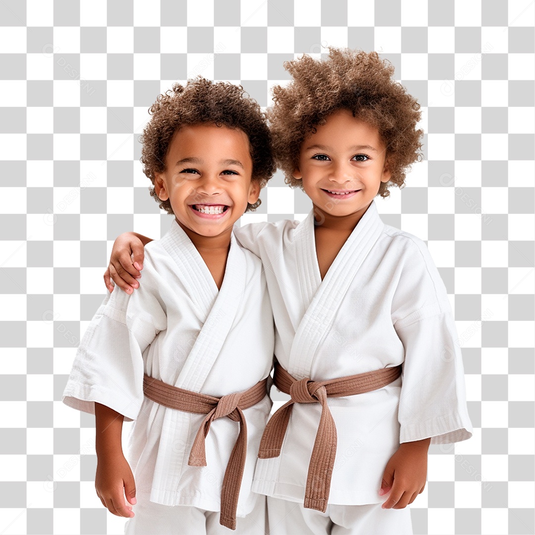 Crianças de Quimono Judô jiu-jitsu PNG Transparente