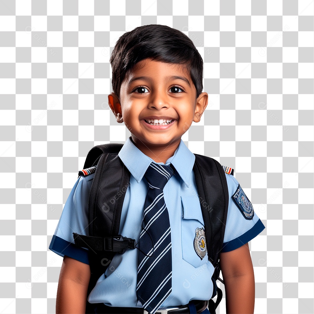 Aluno Estudante Fantasiado Volta as Aulas PNG Transparente