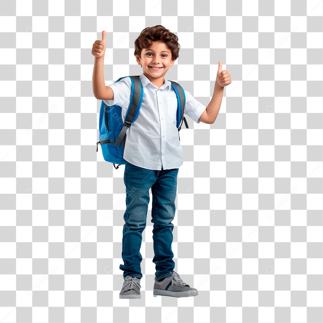 Aluno Estudante Volta as Aulas PNG Transparente