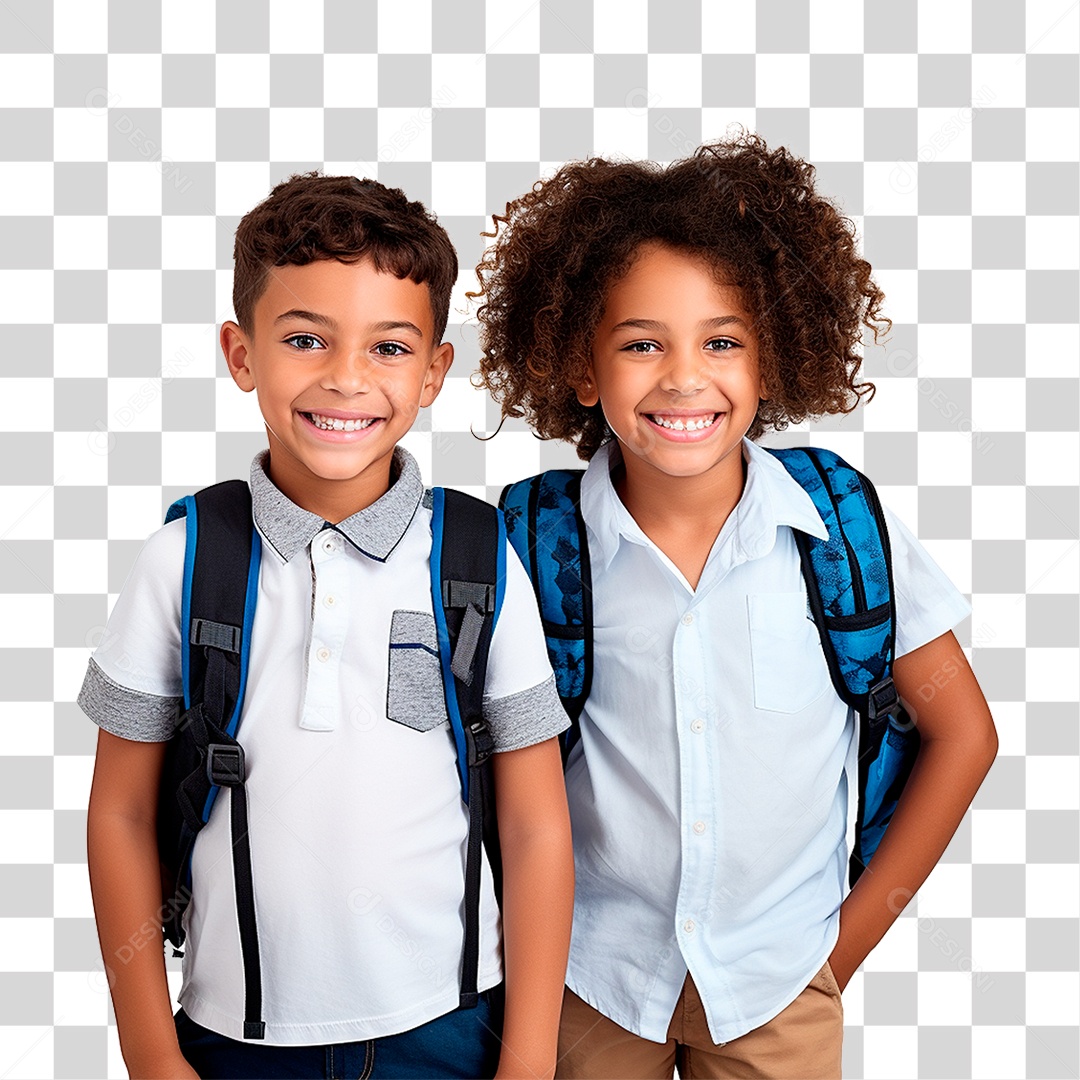 Alunos Estudantes Volta as Aulas PNG Transparente