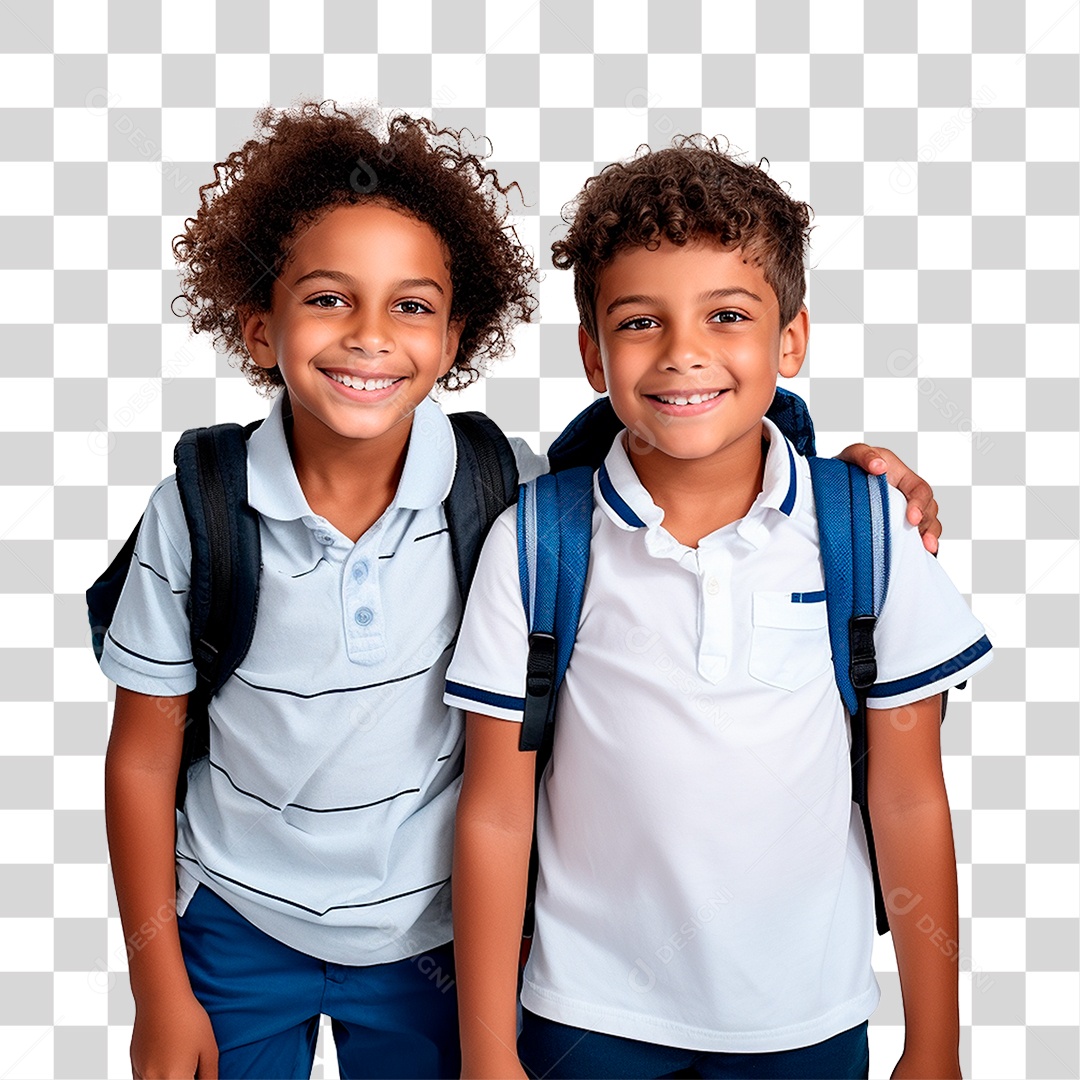 Alunos Estudantes Volta as Aulas PNG Transparente