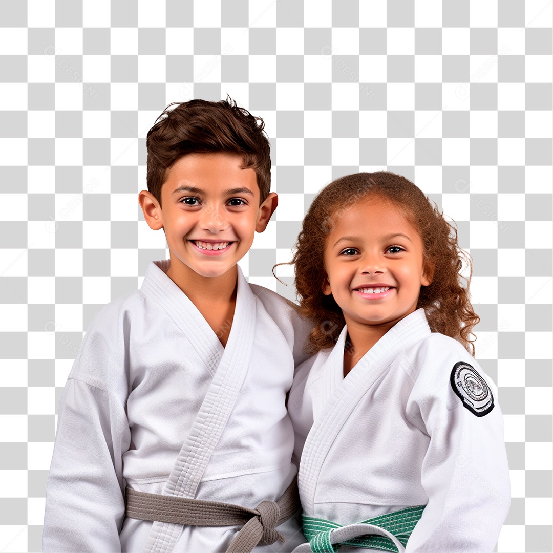 Crianças de Quimono Judô jiu-jitsu PNG Transparente