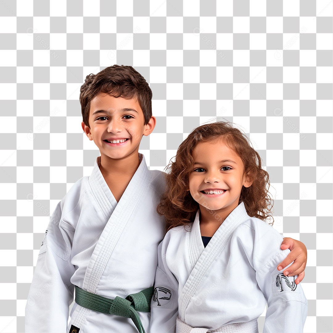 Crianças de Quimono Judô jiu-jitsu PNG Transparente