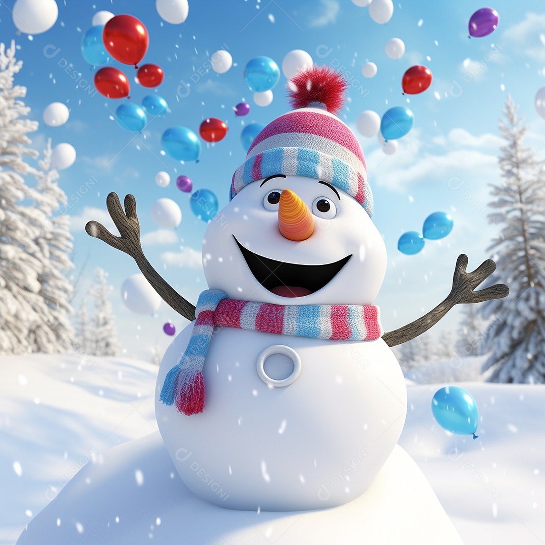 Balões de boneco de neve