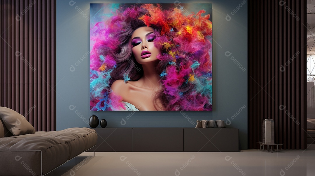 Moldura de parede para fotos de garotas dramáticas