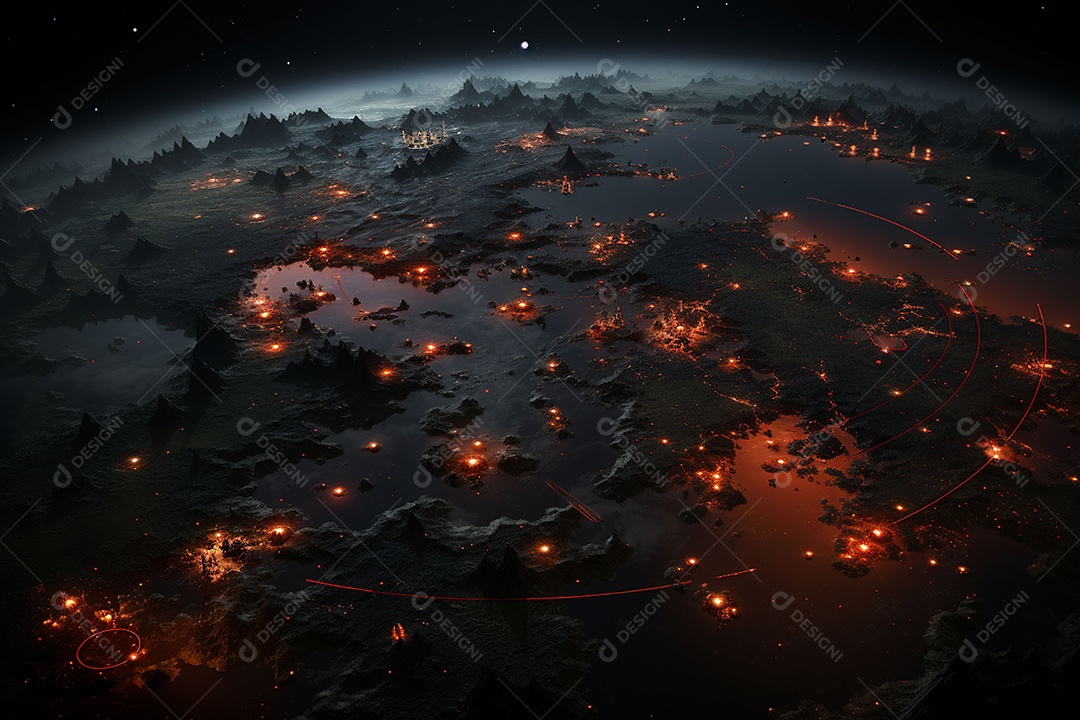 Imagem do universo gerada por IA