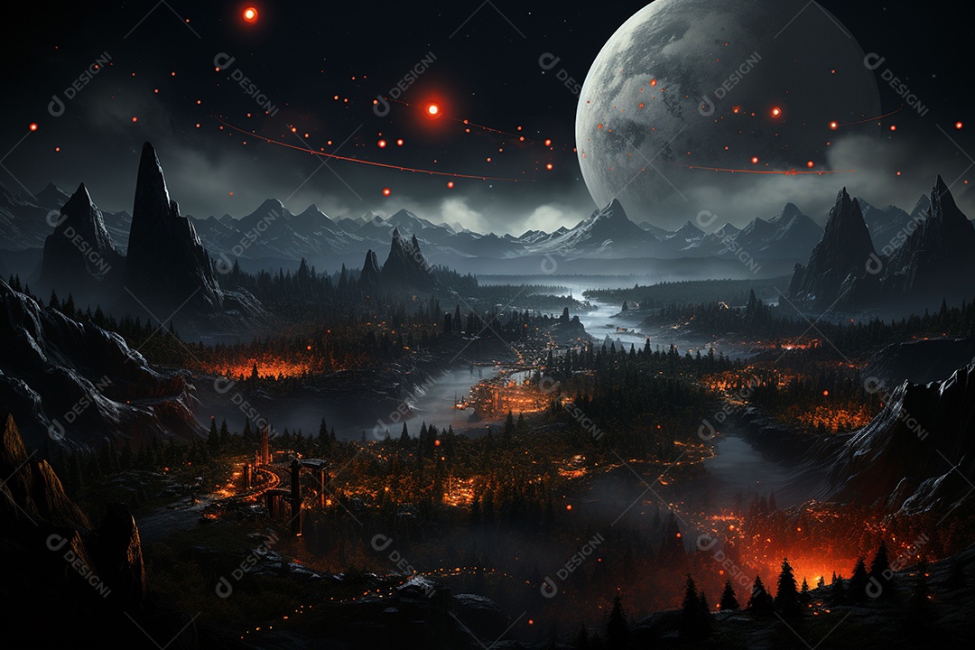 Imagem do universo gerada por IA