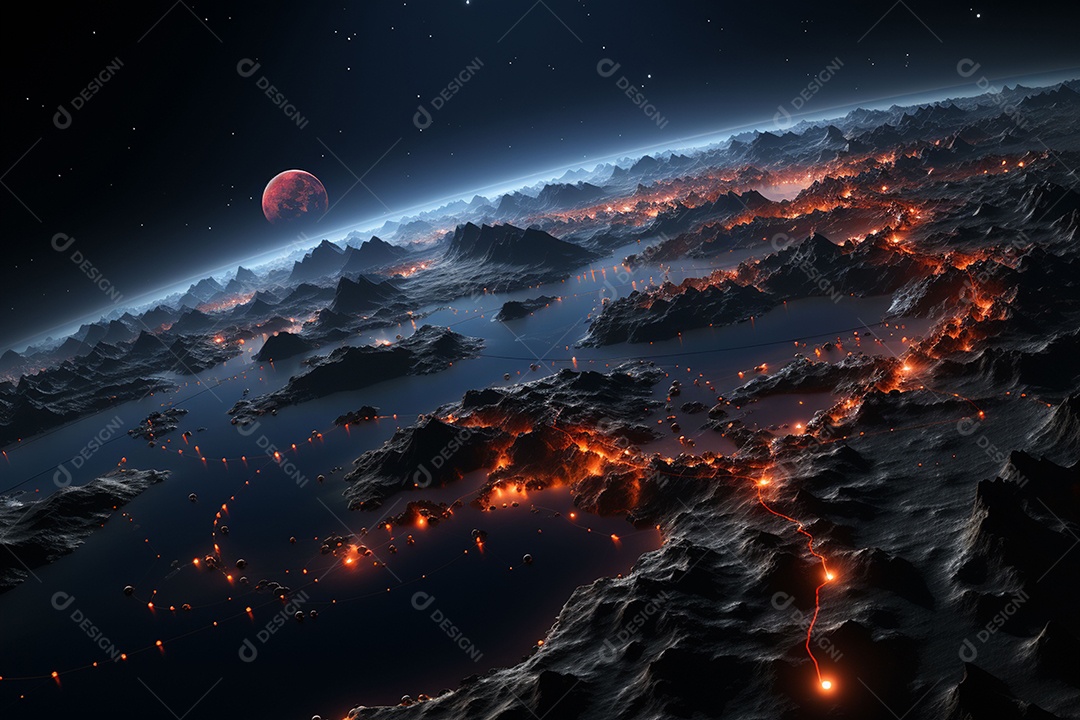 Imagem do universo gerada por IA