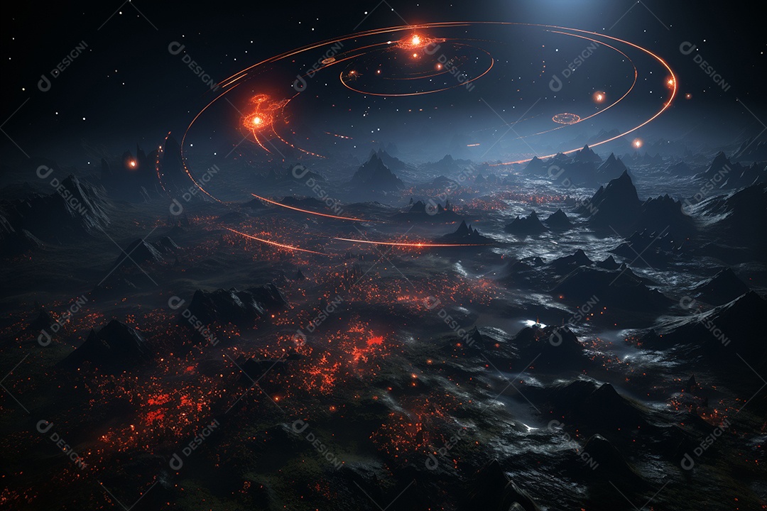 Imagem do universo gerada por IA