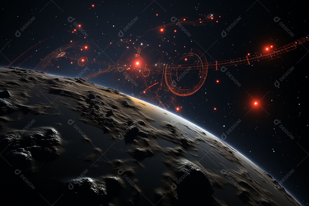 Imagem do universo gerada por IA