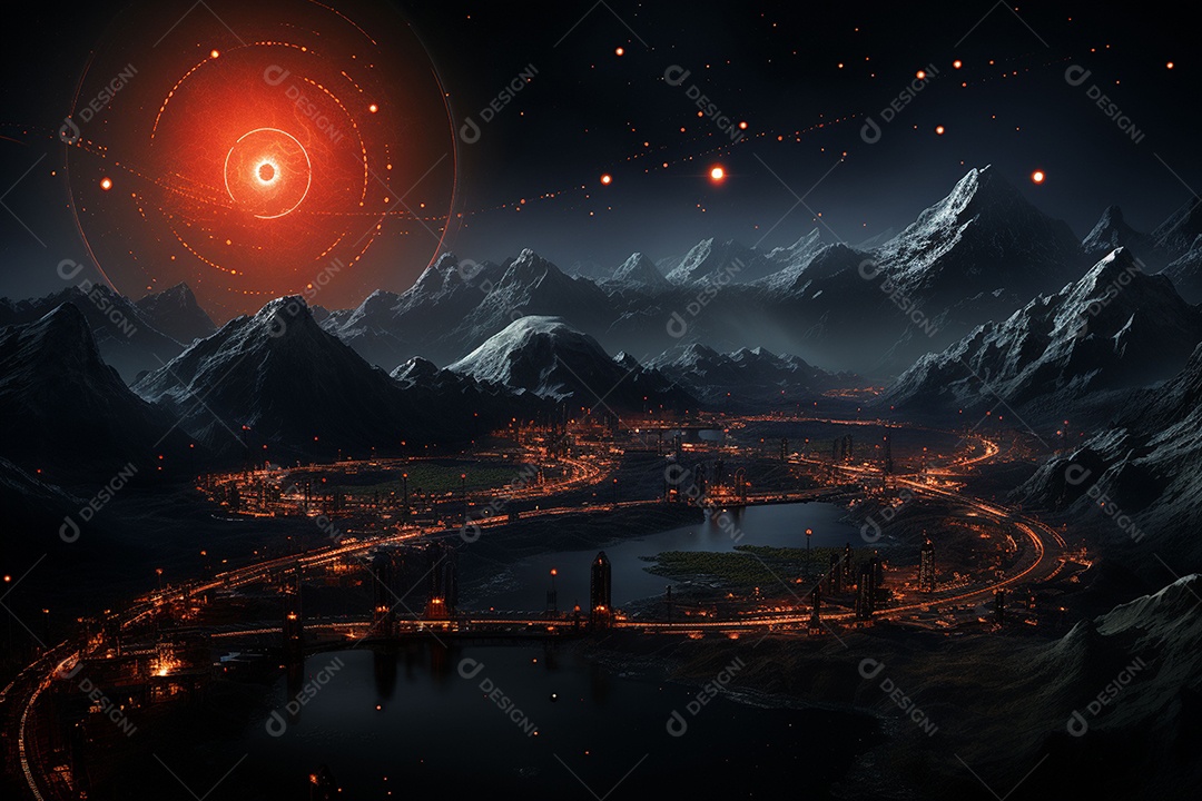 Imagem do universo gerada por IA