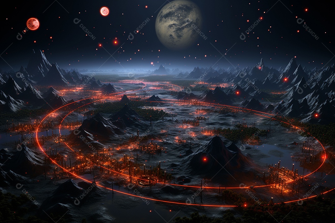 Imagem do universo gerada por IA