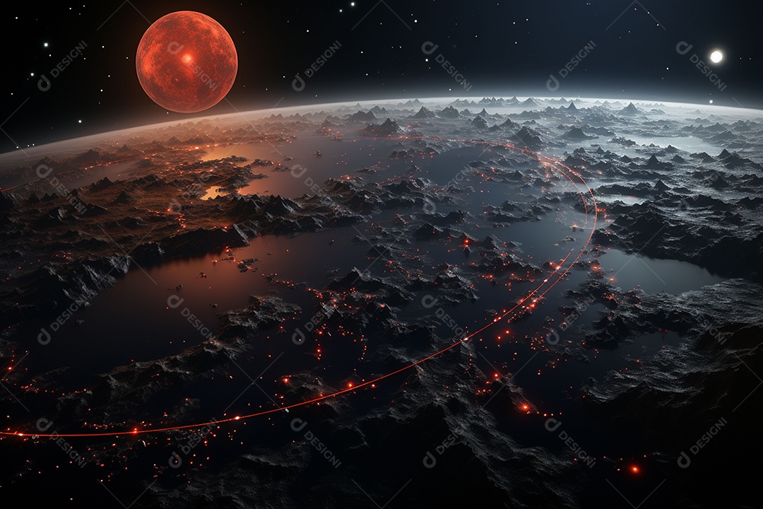 Imagem do universo gerada por IA