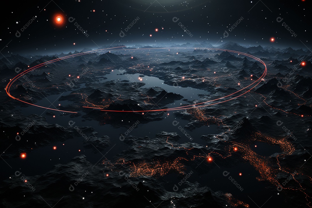 Imagem do universo gerada por IA