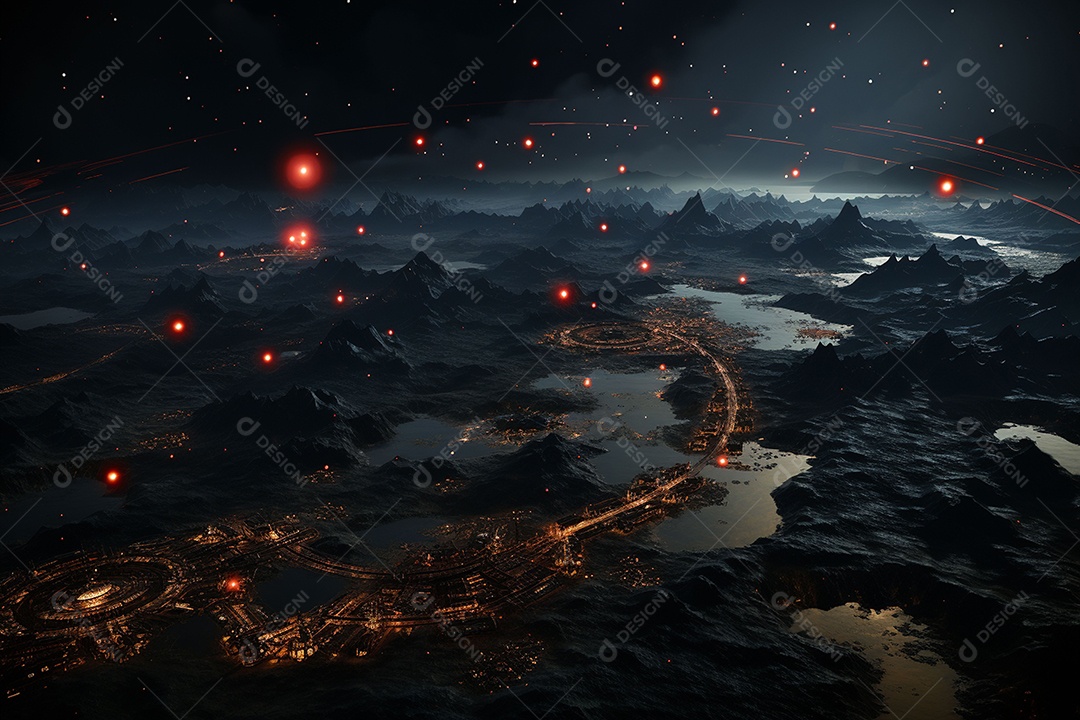 Imagem do universo gerada por IA