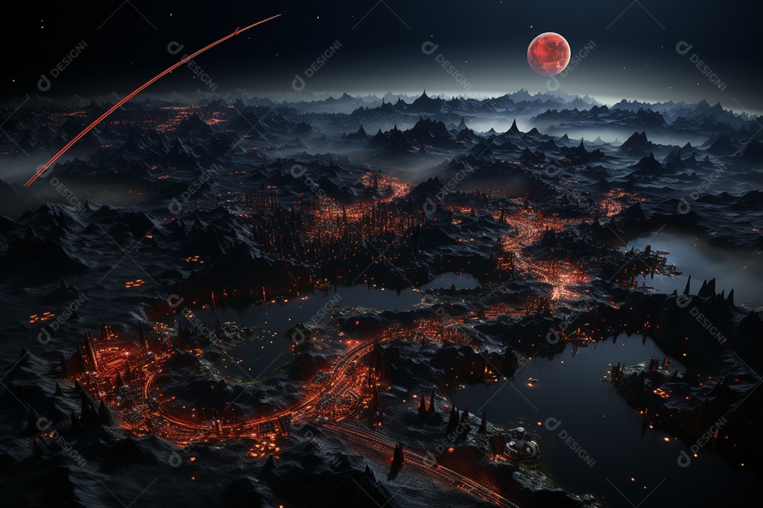 Imagem do universo gerada por IA