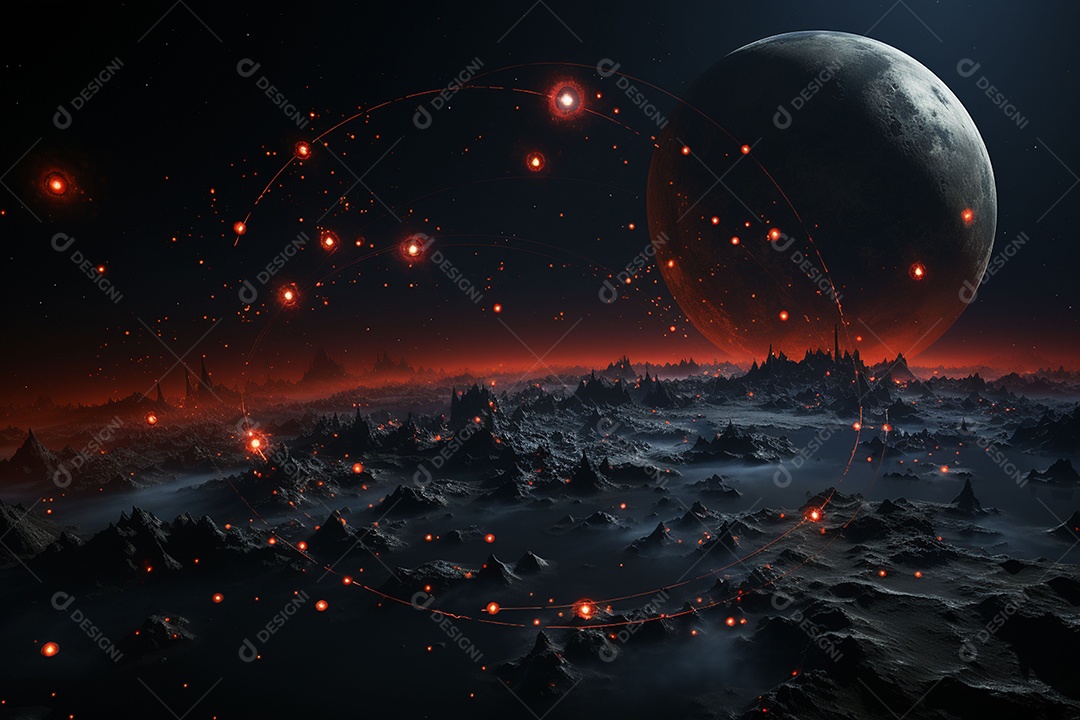 Imagem do universo gerada por IA