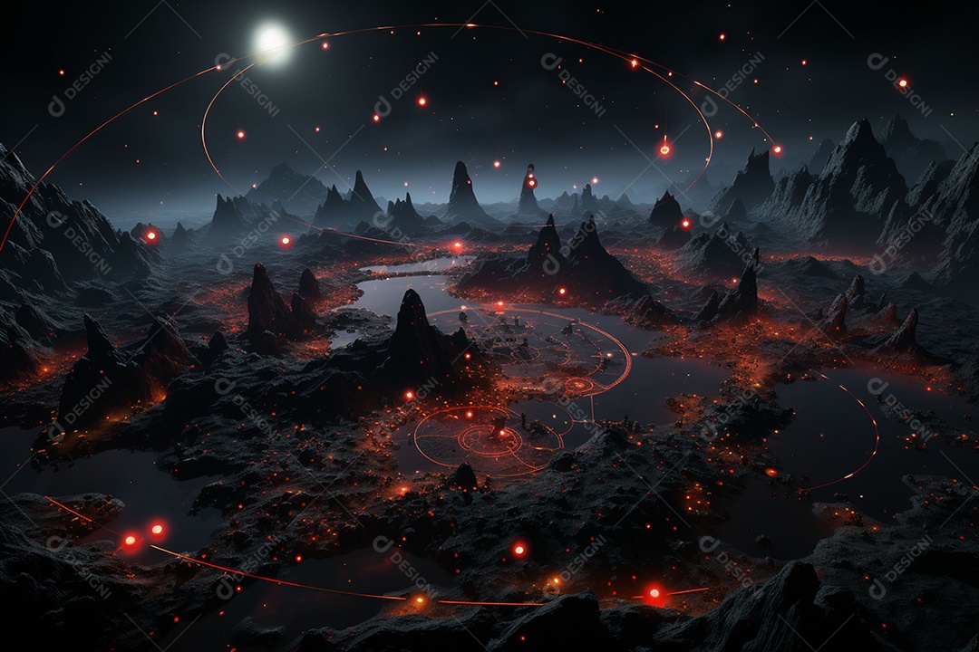 Imagem do universo gerada por IA