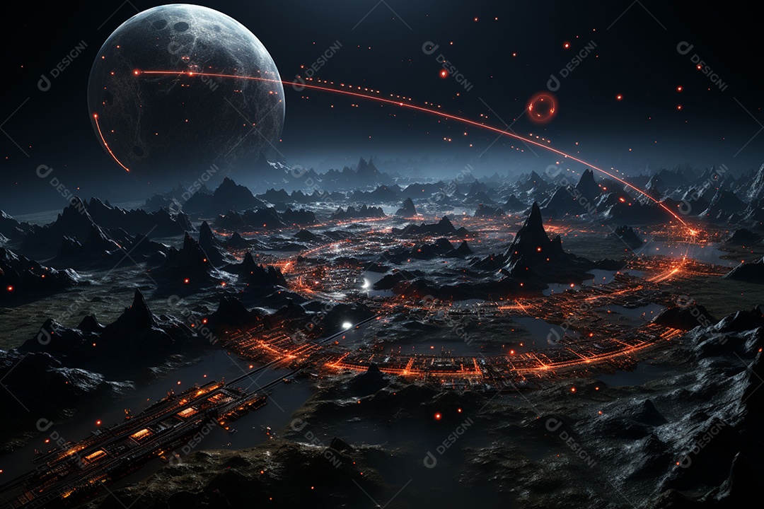 Imagem do universo gerada por IA