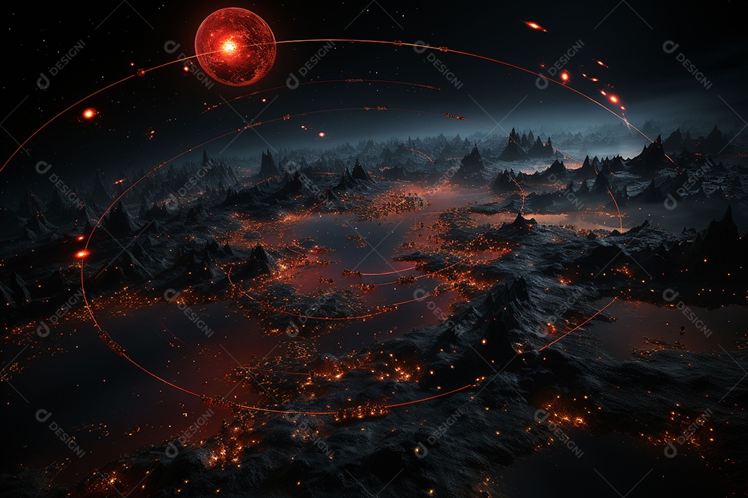 Imagem do universo gerada por IA