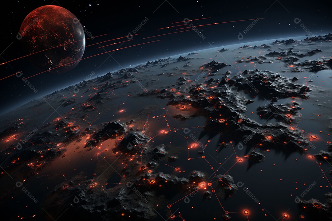 Imagem do universo gerada por IA