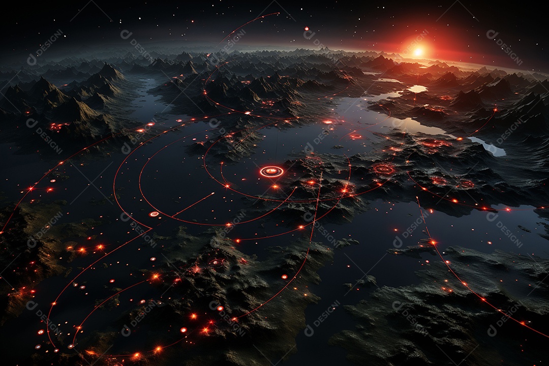 Imagem do universo gerada por IA