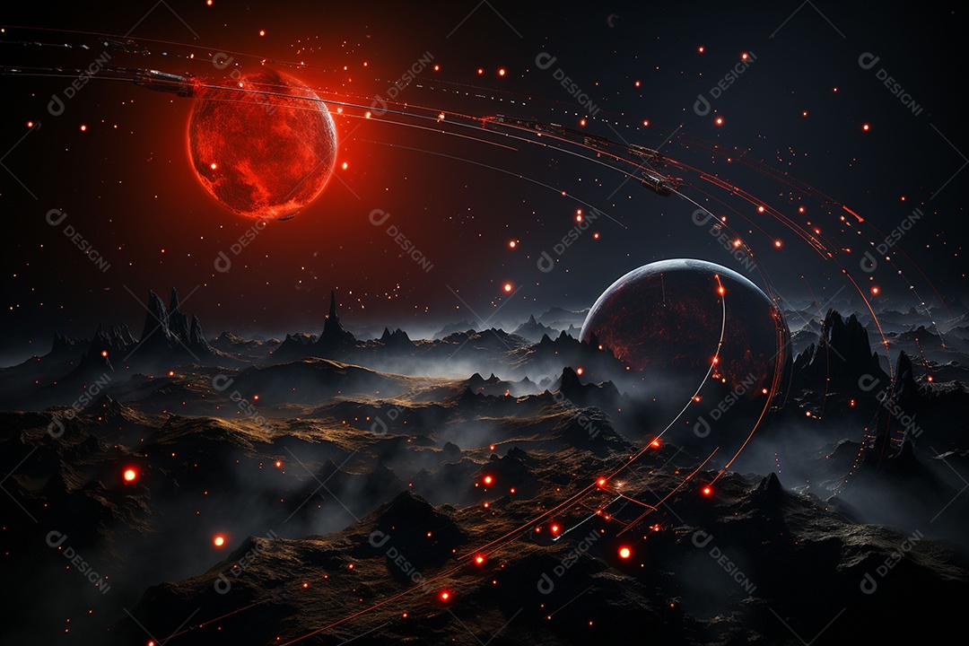 Imagem do universo gerada por IA