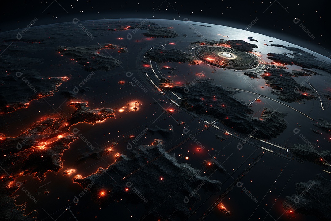 Imagem do universo gerada por IA