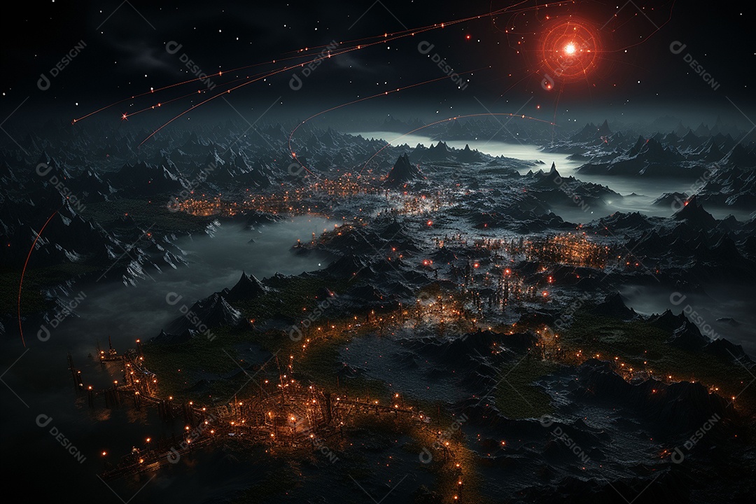 Imagem do universo gerada por IA