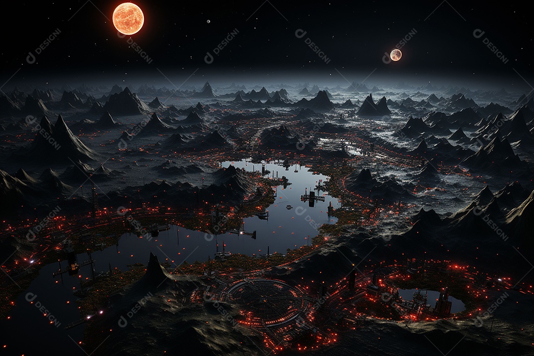 Imagem do universo gerada por IA