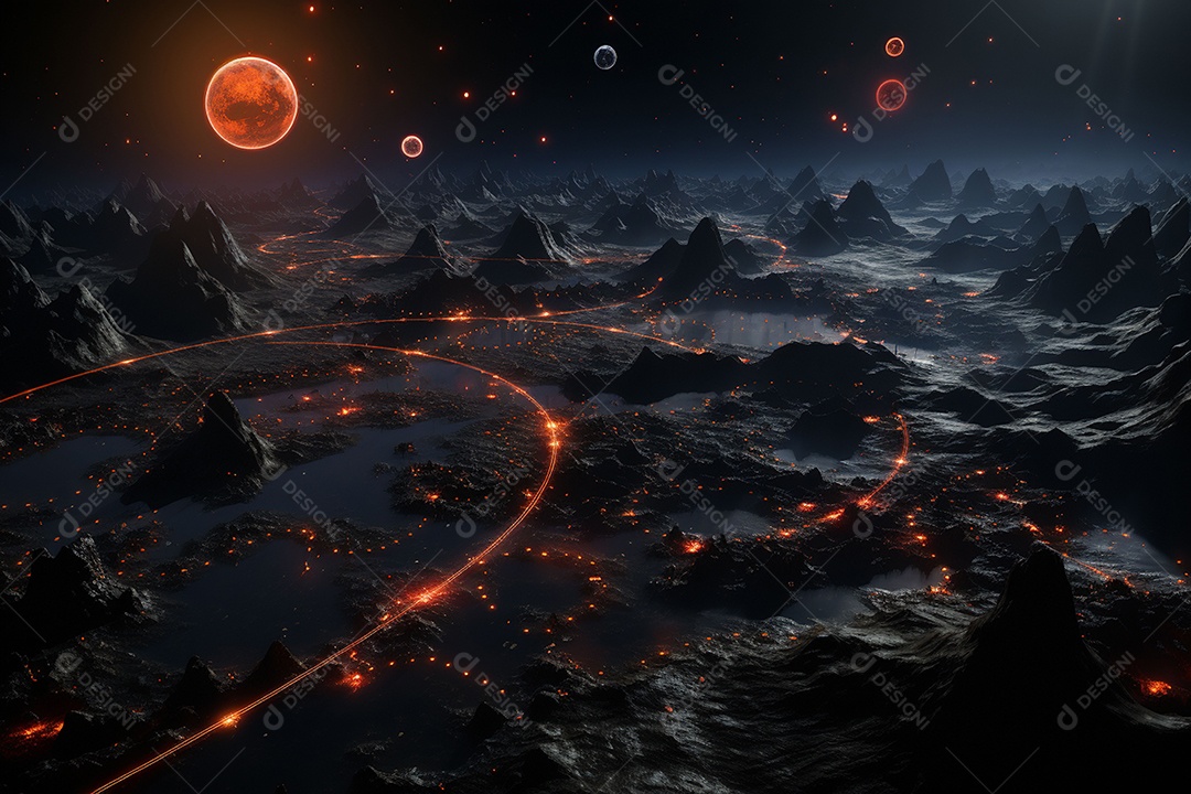 Imagem do universo gerada por IA