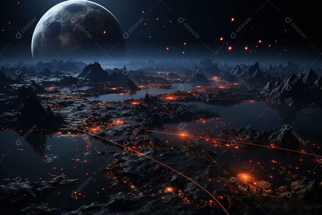 Imagem do universo gerada por IA