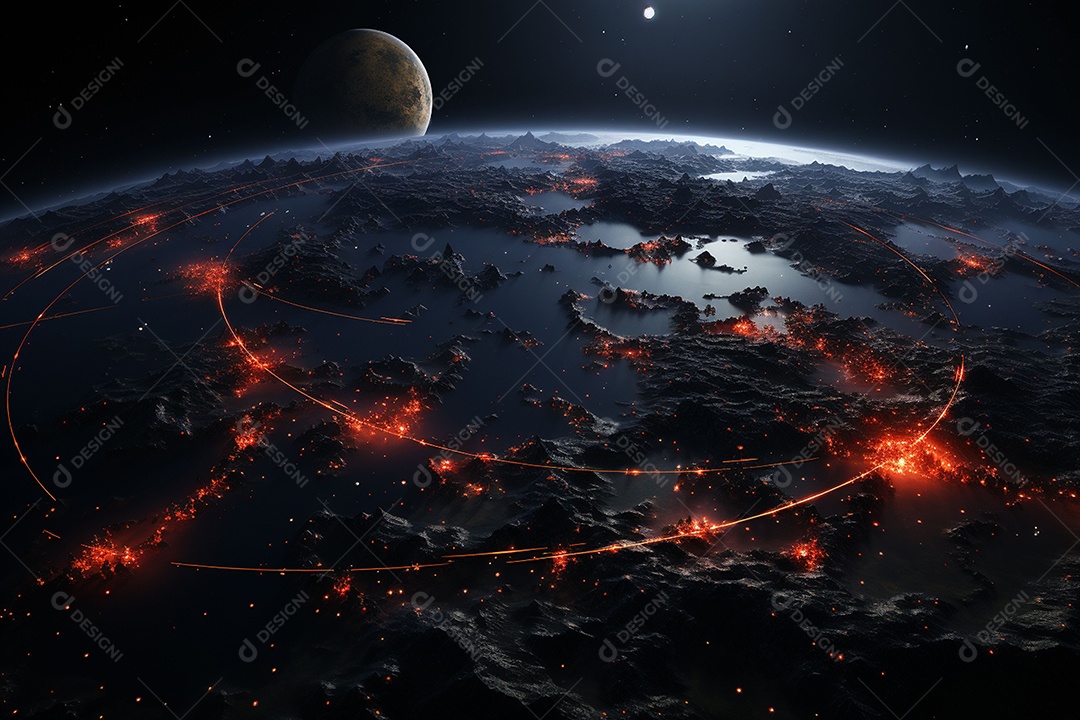 Imagem do universo gerada por IA