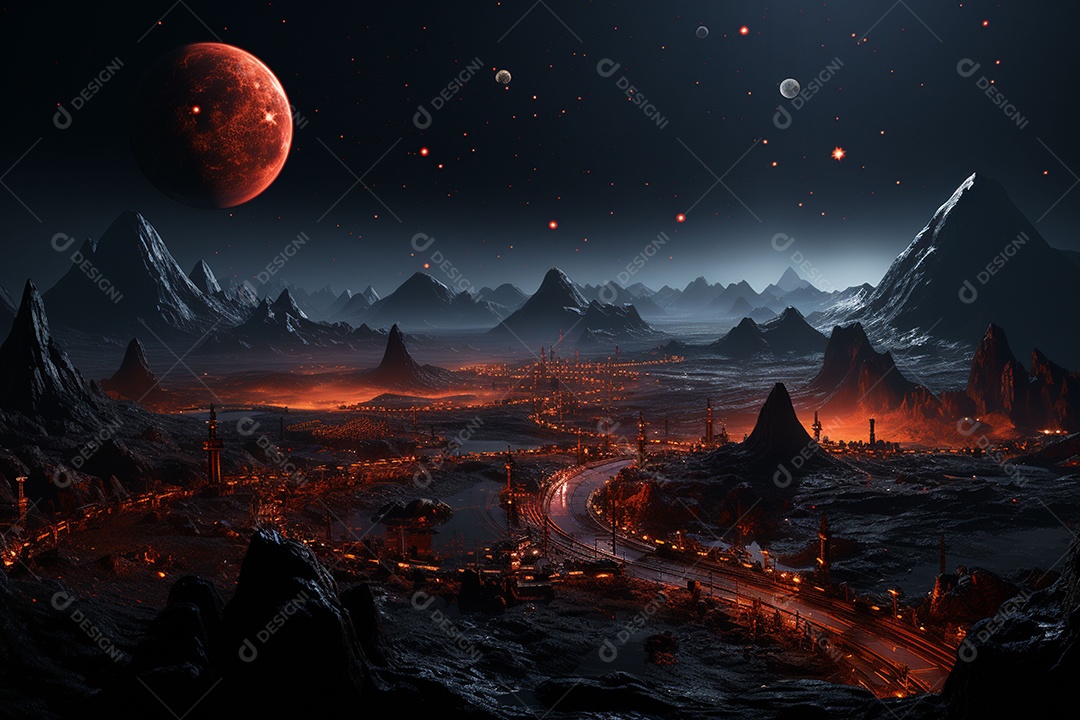 Imagem do universo gerada por IA