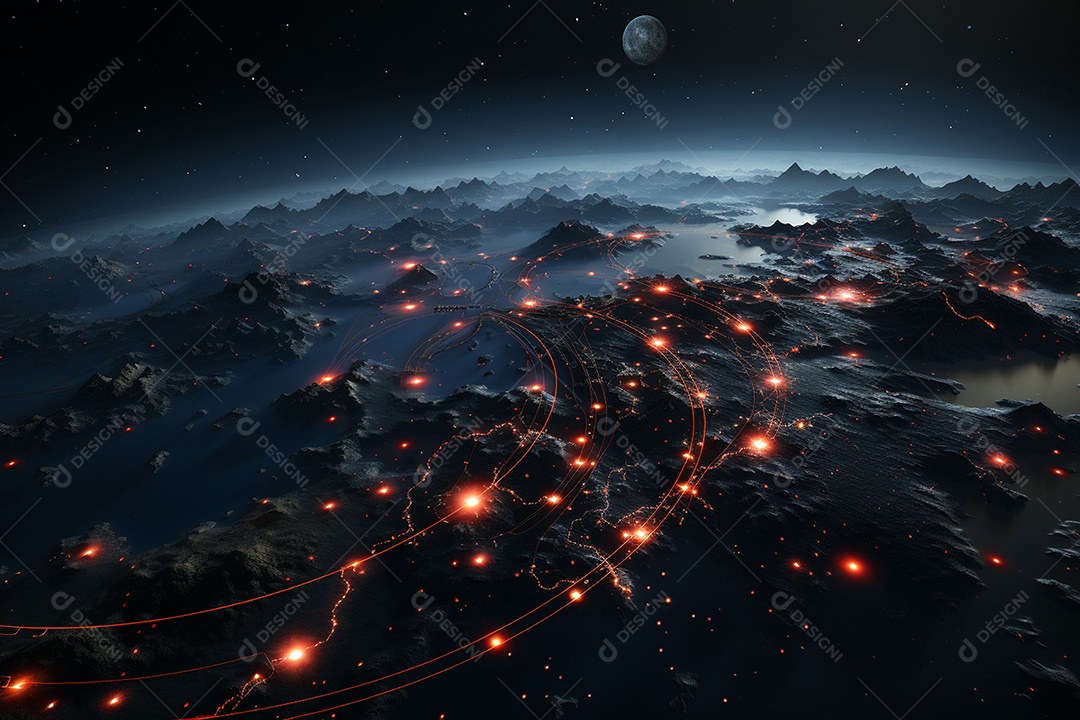 Imagem do universo gerada por IA