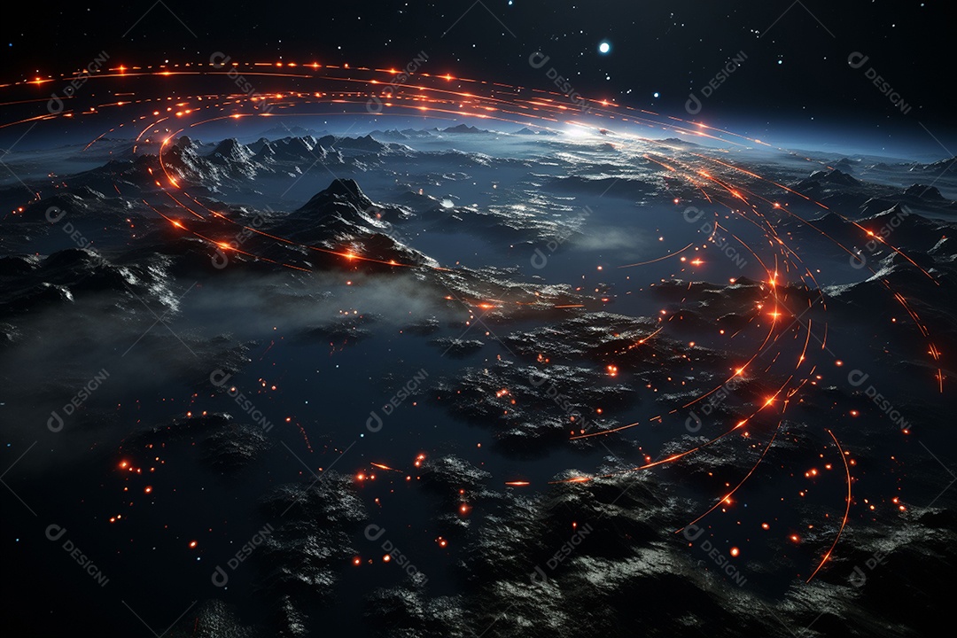 Imagem do universo gerada por IA