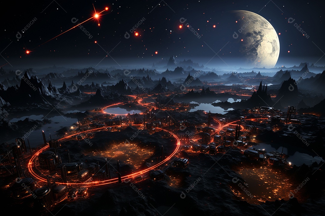 Imagem do universo gerada por IA